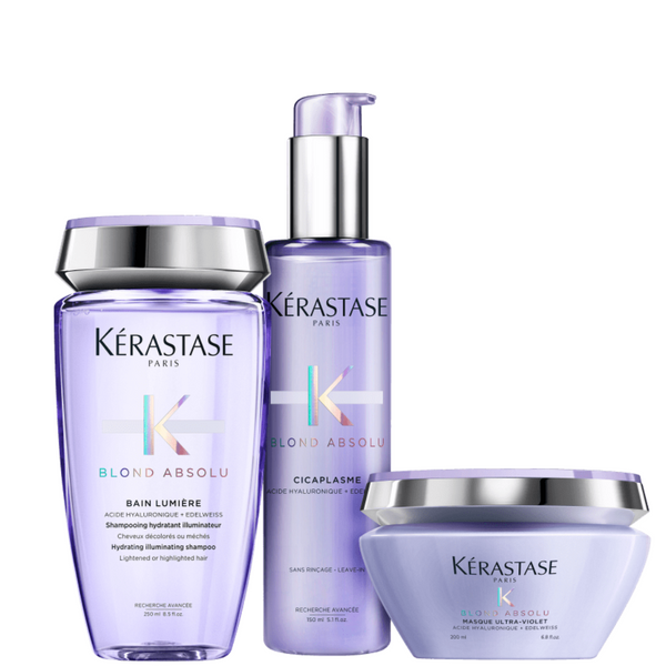 Kit Blond Absolu – Matización, Regeneración, Hidratación y Brillo (3 productos)